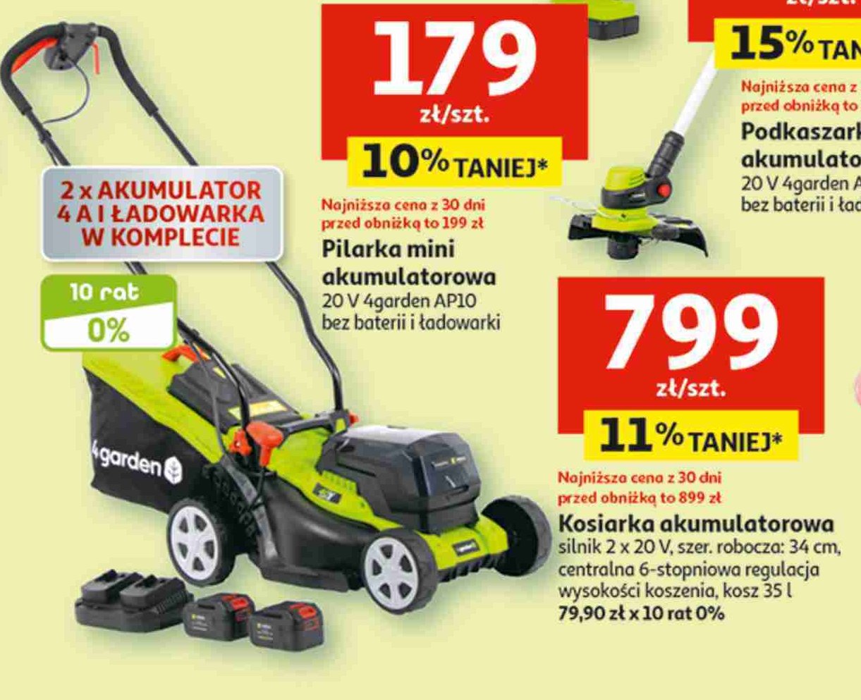 Kosiarka akumulatorowa am3422s 4GARDEN promocja