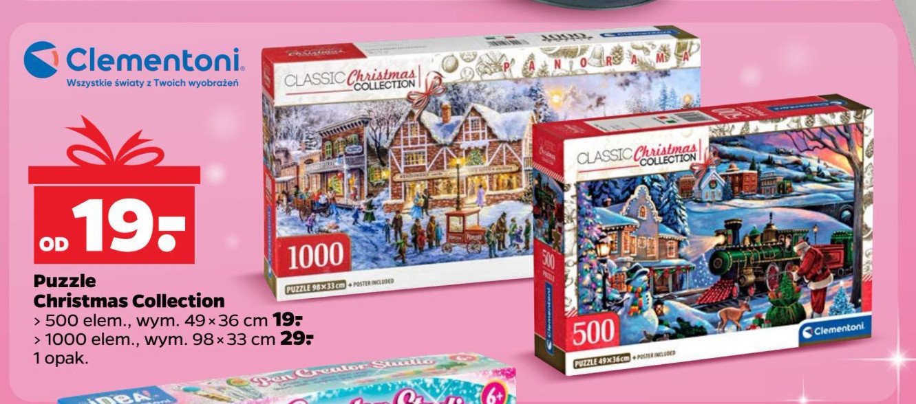 Puzzle 500 elementów Clementoni promocja w Netto