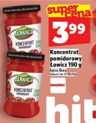 Koncentrat pomidorowy Łowicz 190 g promocja w TOPAZ