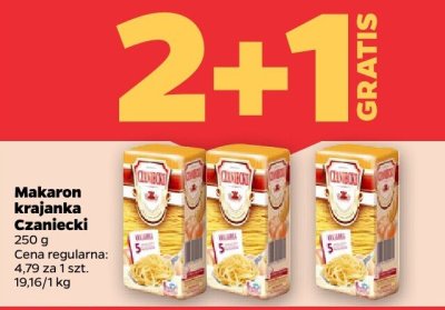 Makaron krajanka Czaniecki 2+1 gratis promocja w Netto
