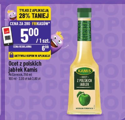 Ocet z polskich jabłek Kamis promocja w POLOmarket