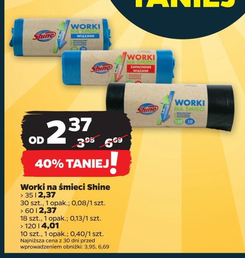 Worki na smieci 120 l Shine classic promocja