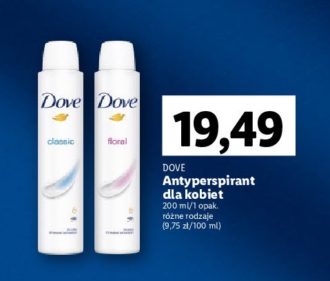 Dezodorant Dove classic promocja w Lidl