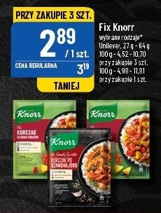 Kurczak w delikatnym sosie curry Knorr fix promocja