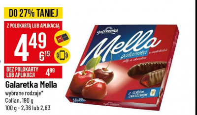 Galaretka w czekoladzie wiśniowa Jutrzenka mella promocja