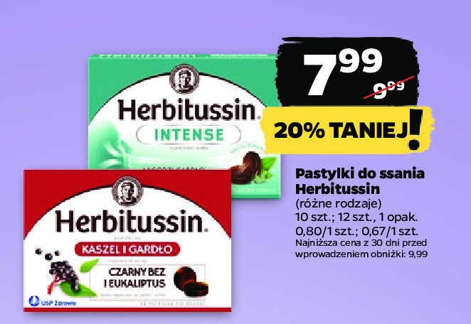 Tabletki do ssania intense Herbitussin promocja