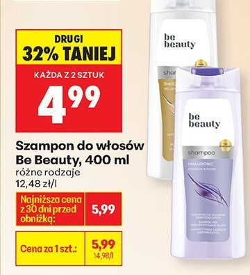 Szampon do włosów Be Beauty, 400 ml promocja w Biedronka