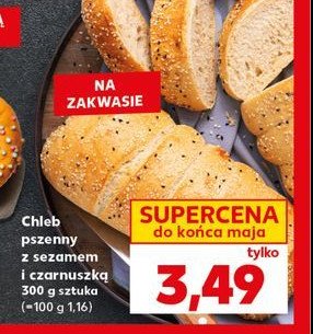 Chleb pszenny z sezamem i czarnuszką promocja w Kaufland