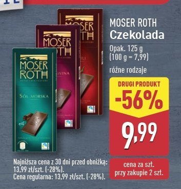 Czekolada maliny i migda艂 Moser roth promocja