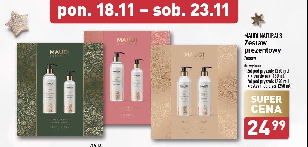 Zestaw w pudełku Maudi naturals promocja w Aldi