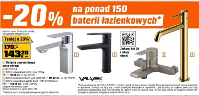 Bateria umywalkowa Kappa, kolor czarny promocja w OBI