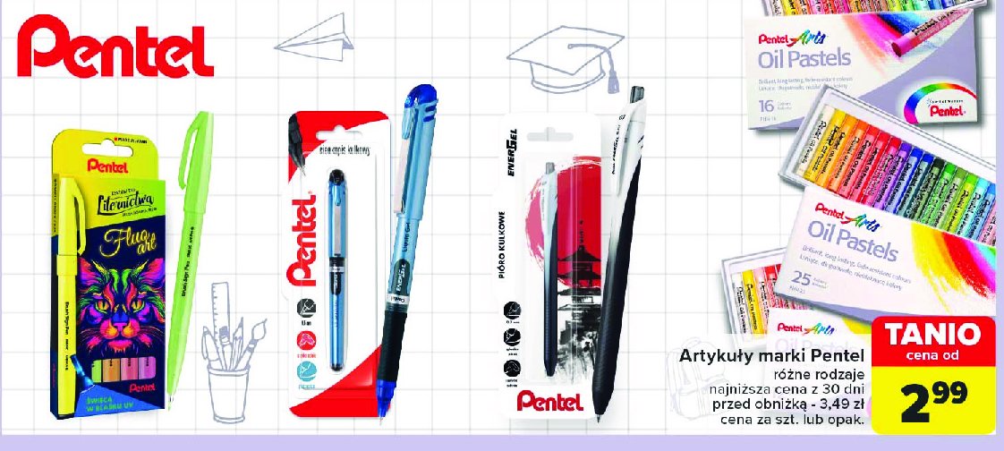 Pastele olejne Pentel promocja