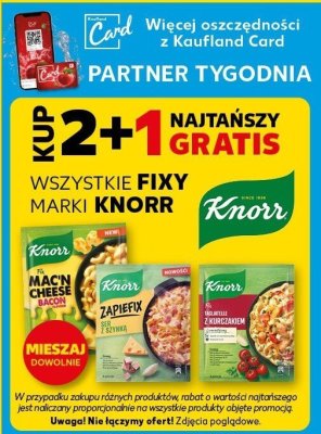 Wszystkie Fixy marki Knorr 2+1 GRATIS promocja w Kaufland
