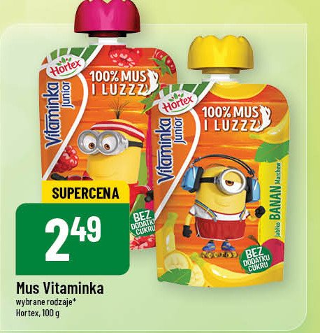 Mus banan-marchew-jabłko Hortex vitaminka promocja w POLOmarket