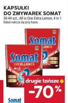 Kapsułki do zmywarki SOMAT 30-44 szt., All in One Extra Lemon, 4 in 1 promocja w Stokrotka