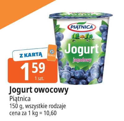Jogurt owocowy jagodowy promocja w Leclerc