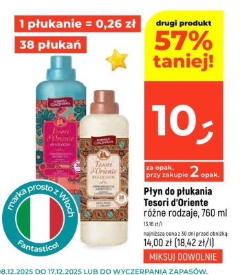 Płyn do płukania Tesori d'Oriente różne rodzaje promocja w Dealz
