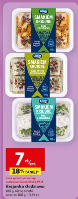 Danie gotowe krajanki śledziowa różne smaki Lisner promocja w Auchan