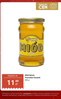 Miód lipowy 400 g promocja w Dino