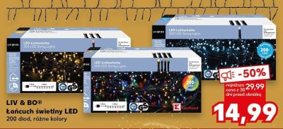 Łańcuch świetlny LED LIV & BO 200 diod, różne kolory promocja w Kaufland