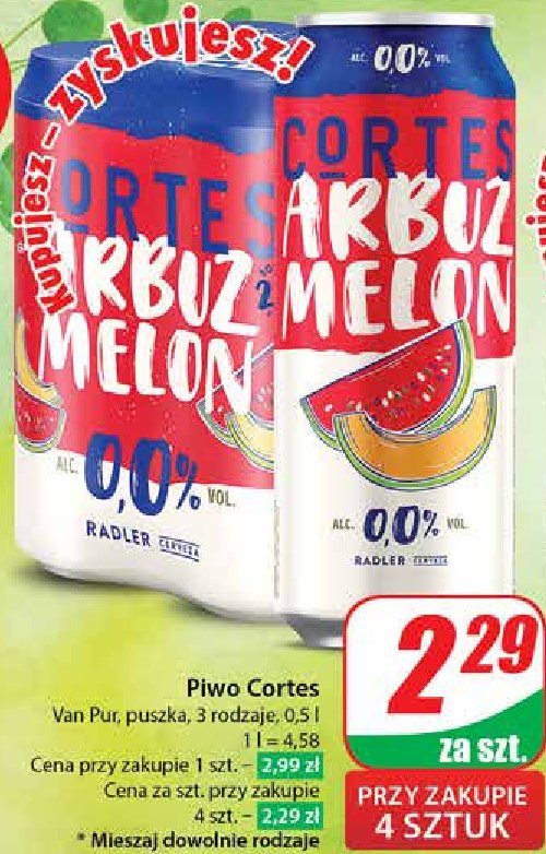 Piwo Cortes 0.0% arbuz melon promocja