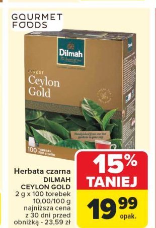 Herbata Dilmah ceylon gold promocja w Carrefour