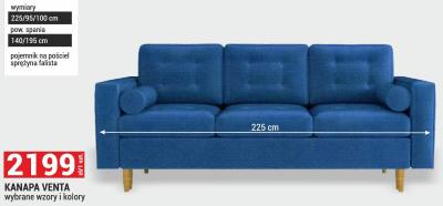 Kanapa VENTA promocja w Merkury Market