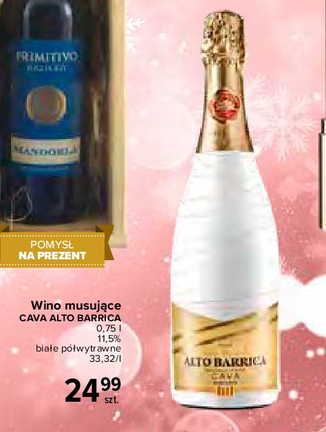 Wino Cava alto barrica promocja