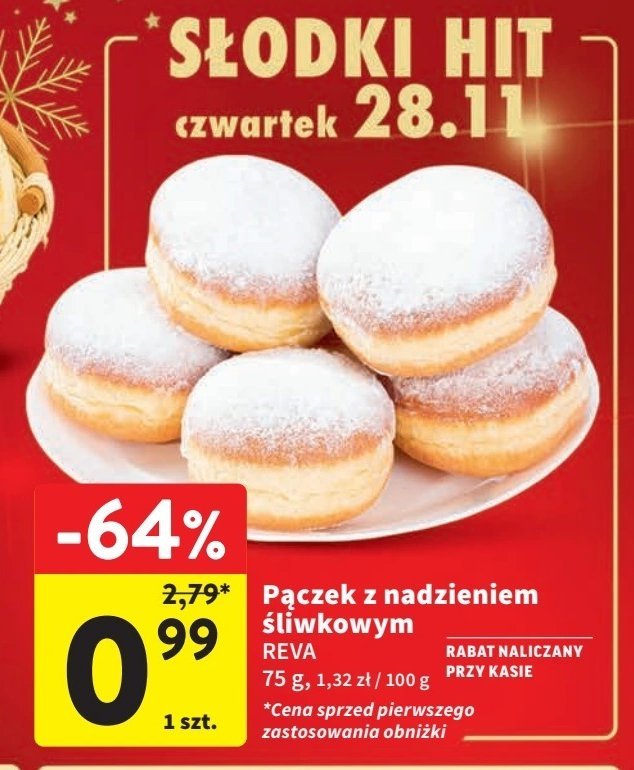 Pączek z nadzieniem śliwkowym Reva promocja