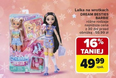 Lalka na wrótkach Barbie Dream Besties różne rodzaje promocja w Carrefour