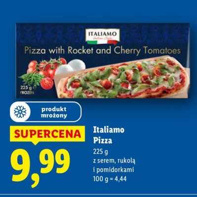 Pizza Italiamo z serem, rukolą i pomidorkami 225 g promocja w Lidl