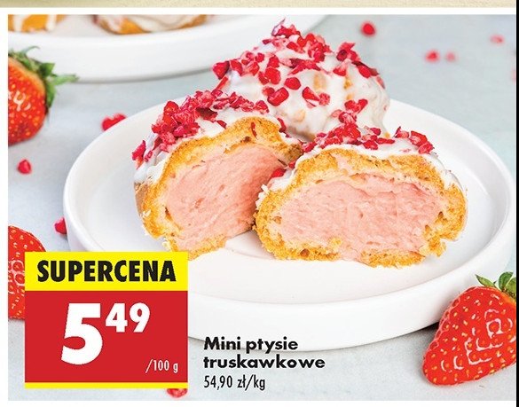 Mini ptysie truskawkowe promocja