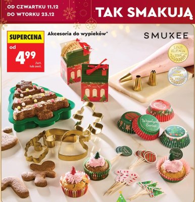 Akcesoria do wypieków SMUKEE - zestaw 80 foremek na muffinki i 40 topperów promocja w Biedronka