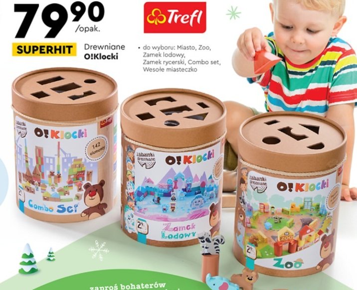 Klocki drewniane - zamek rycerski Trefl promocja