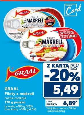 Filety z makreli, różne rodzaje promocja w Kaufland