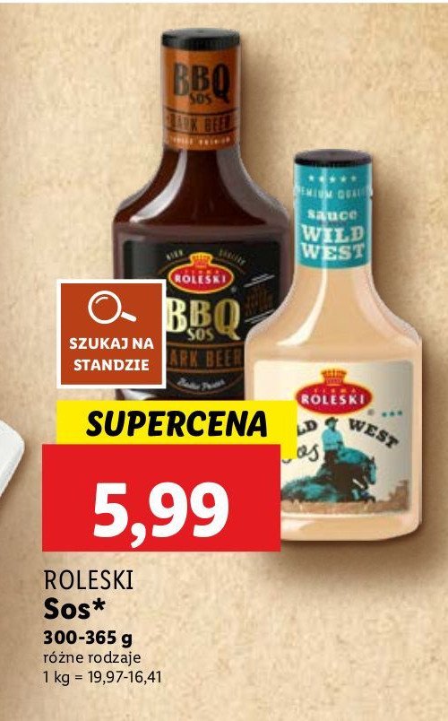 Sos bbq z ciemnym piwem Roleski promocja