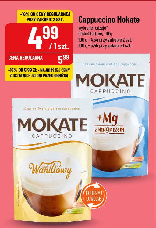 Cappuccino z magnezem Mokate cappuccino promocja w POLOmarket