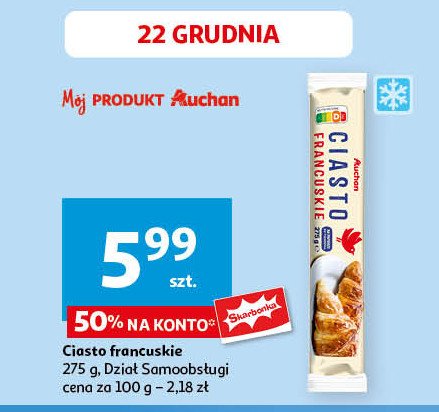 Ciasto francuskie Auchan promocja w Auchan