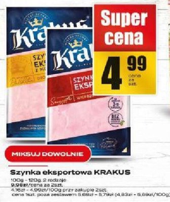 Szynka eksportowa KRAKUS promocja w Supeco