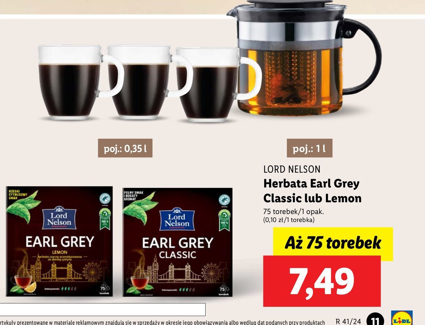 Herbata earl grey lemon Lord nelson promocja