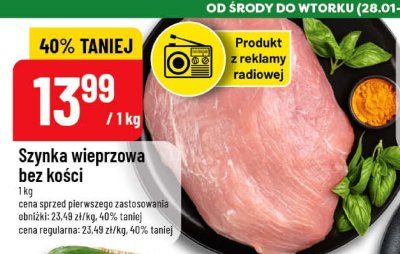 Szynka wieprzowa bez kości promocja w POLOmarket