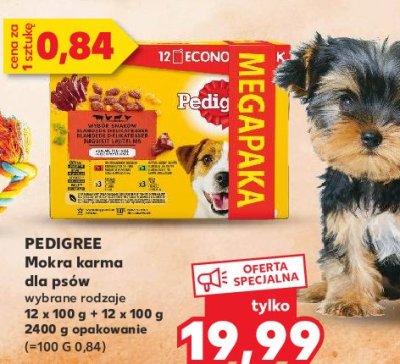 Karma dla psa w galarecie 3x kurczak i ryż + 3x jagnięcina i ryż + 3x drób i ryż + 3x wołowina i ryż Pedigree vital promocja