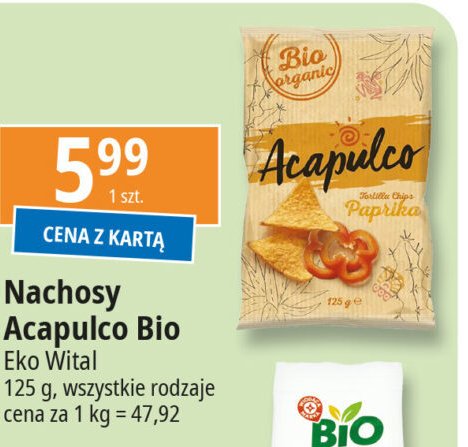 Nachosy paprykowe bio Acapulco promocja