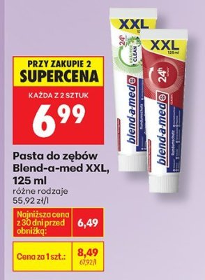 Pasta do zębów Blend-a-med XXL, 125 ml różne rodzaje promocja w Biedronka