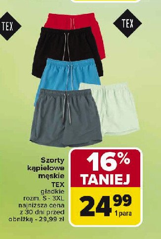 Szorty kąpielowe męskie s-3xl Tex promocja w Carrefour