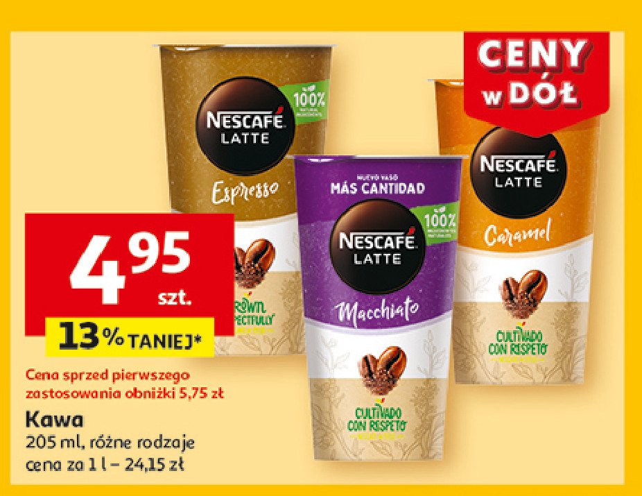 Napój kawowy caramel Nescafe latte promocja w Auchan