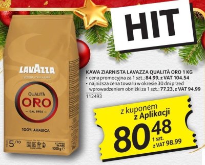 Kawa ziarnista Lavazza Qualita Oro 1kg promocja w Selgros