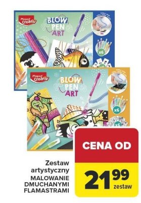 Zestaw artystyczny Malowanie Dmuchanymi Flamastrami Carrefour promocja w Carrefour