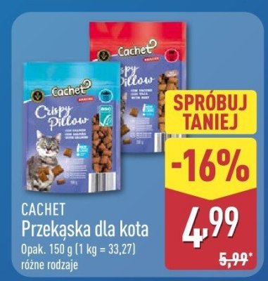 CACHET Przekąska dla kota, różne rodzaje promocja w Aldi