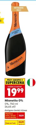 Wino Mionetto 0% promocja w Biedronka